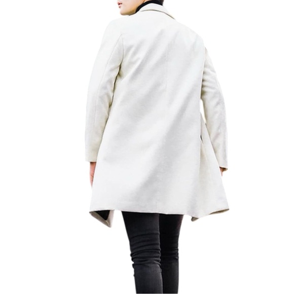 NWT MEN Springrain overcoat 3 button closure pockets lined Sz 2XL White - Picture 4 of 13